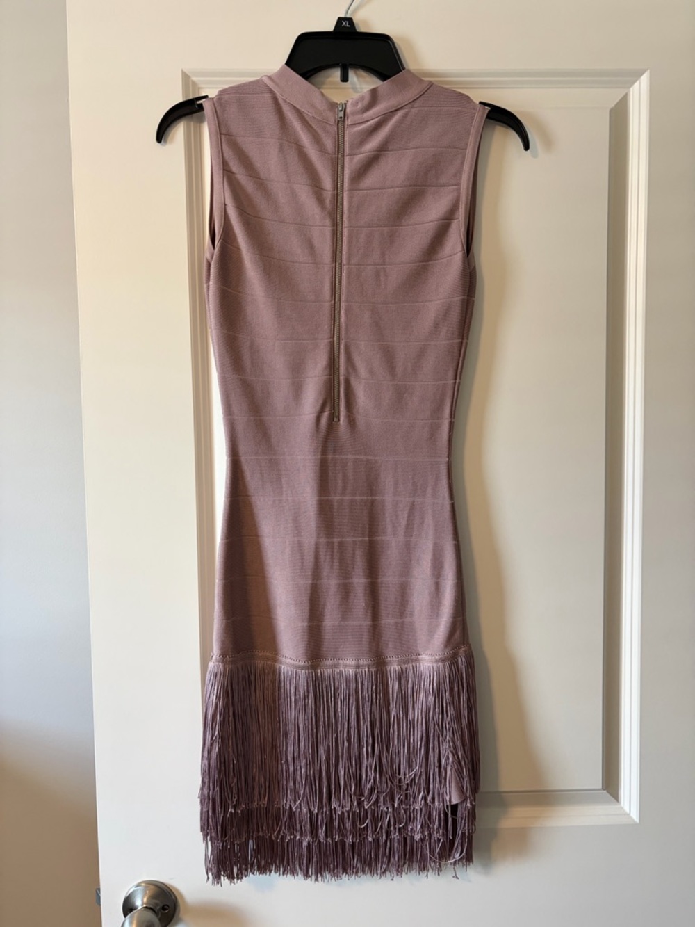 Sleeveless Fringe Bandage Dress - Mauve Pink - VENUS - Picture 2 of 4